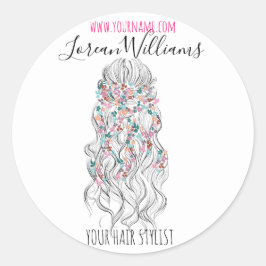 パステルエレガントブライドヘアスタイリングフローラ ラウンドシール