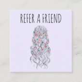 パステルエレガントブライドヘアスタイリングフローラ 予約カード (正面)