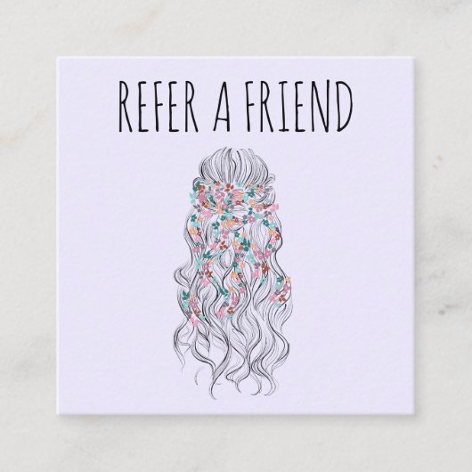 パステルエレガントブライドヘアスタイリングフローラ 予約カード (正面)