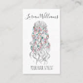 パステルエレガントブライドヘアスタイリングフローラ 名刺 (正面)