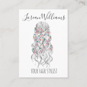 パステルエレガントブライドヘアスタイリングフローラ 名刺 (正面)