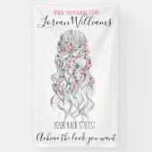 パステルエレガントブライドヘアスタイリングフローラ 横断幕 (縦)