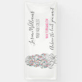 パステルエレガントブライドヘアスタイリングフローラ 横断幕 (縦)