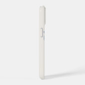 パステルエレガントブルーウォーターバラパーソナライズされた iPhone 15ケース (右側面)