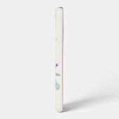 パステルエレガントブルーウォーターバラパーソナライズされた SAMSUNG GALAXYケース (左側面)