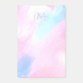 パステルエレガントブルーピンクウォーター絵画カラー ポストイット (正面)