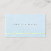 パステルエレガントブループロフェッショナル金ゴールドストライプ 名刺 (正面)