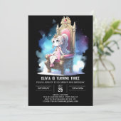 パステルエレガントプリンセス誕生日 招待状 (スタンド正面)