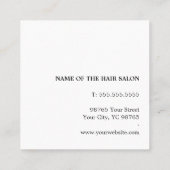 パステルエレガントヘアドレはっきりしたッサ スクエア名刺 (裏面)
