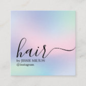 パステルエレガントヘアドレはっきりしたッサ スクエア名刺 (正面)