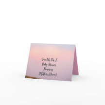 パステルエレガントベビーシャワー招待状付カスタムき