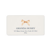 パステルエレガントベージュクリスマス住所 シール (正面)