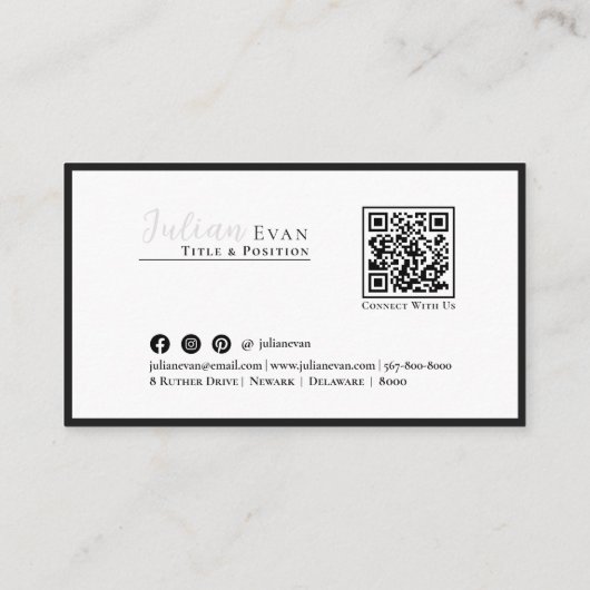 パステルエレガントホログラフィック美しいサロン 名刺 (裏面)