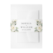 パステルエレガントホワイトローズユーカリプタス結婚ズ 招待状ベリーバンド (正面例)