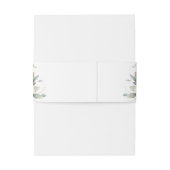 パステルエレガントホワイトローズユーカリプタス結婚ズ 招待状ベリーバンド (裏面例)