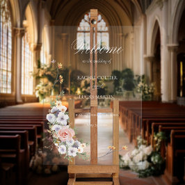 パステルエレガントボホフローラ書道ウェルカム アクリルサイン