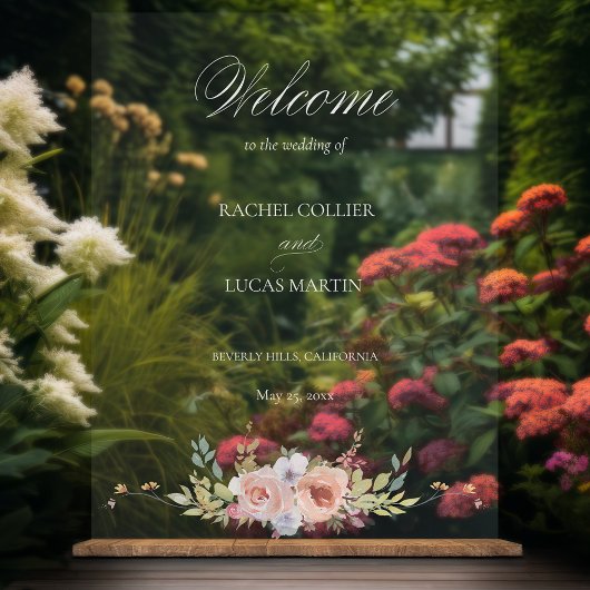 パステルエレガントボホフローラ書道 アクリルサイン