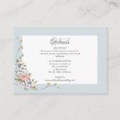 パステルエレガントボホフローラ書道 エンクロージャーカード (正面)