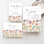 パステルエレガントボホワイルドフラワー結婚ズ座席表 テーブルナンバー