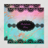 パステルエレガントマーブルバチェロレッテ招待状 招待状 (正面/裏面)