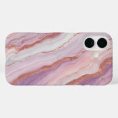 パステルエレガントマーブル&バラ金ゴールドグリッター Case-Mate iPhoneケース (裏面 (横))