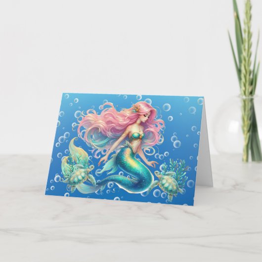 パステルエレガントマーメイド&ウミガメ注カード シーズンカード (正面)