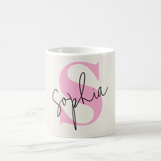パステルエレガントモノグラムコーヒーマグ コーヒーマグカップ (中央)