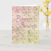 パステルエレガントユダヤ人パソバースターオブデイビッド カード (黄色い花)