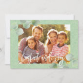 パステルエレガントユーカリ伝統的プスクリスマス カード (正面)