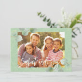 パステルエレガントユーカリ伝統的プスクリスマス カード (スタンド正面)