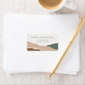 パステルエレガントラストエッジランドスケープ差出人住所 ラベル (インサイチュ)