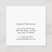 パステルエレガントリボン美しいスタイリッシュサロンクーポン 割引カード (裏面)