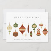 パステルエレガントレッドグリーンスターチャーストマオーナメント シーズンカード (正面)