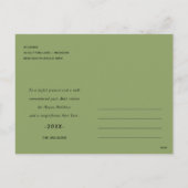 パステルエレガントレッドグリーンスターチャーストマオーナメント シーズンポストカード (裏面)