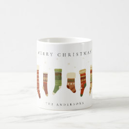 パステルエレガントレッドグリーンスターチャーストマストッキング コーヒーマグカップ