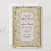 パステルエレガントロココブライダルシャワー 招待状 (正面)