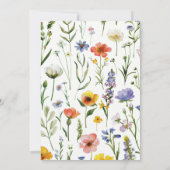 パステルエレガントワイルドフラワーガーデン卒業パーティー 招待状 (裏面)