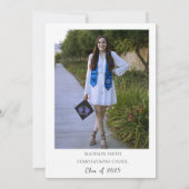 パステルエレガントワイルドフラワーガーデン卒業パーティー 招待状 (裏面)