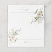 パステルエレガントワイルドフラワーデリケートフローラ結婚ズ プレイスカード (外部開封)
