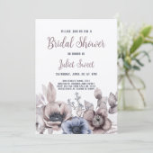 パステルエレガントワイルドフラワーフローラブライダルシャワー 招待状 (スタンド正面)