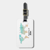 パステルエレガントワールドマップラゲージタグ ラゲッジタグ (正面縦)