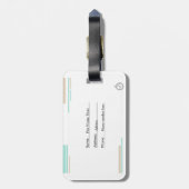 パステルエレガントワールドマップラゲージタグ ラゲッジタグ (裏面縦)