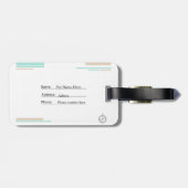 パステルエレガントワールドマップラゲージタグ ラゲッジタグ (裏面横)