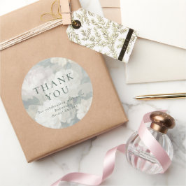 パステルエレガントヴィンテージフローラ結婚ズ・サンキュー ラウンドシール
