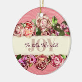 パステルエレガントヴィンテージ赤面ビクトリアンバラカスタム セラミックオーナメント (左)