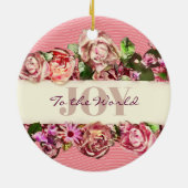 パステルエレガントヴィンテージ赤面ビクトリアンバラカスタム セラミックオーナメント (裏面)