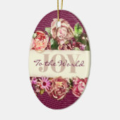 パステルエレガントヴィンテージ赤面ビクトリアンバラカスタム セラミックオーナメント (左)