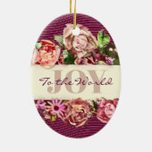 パステルエレガントヴィンテージ赤面ビクトリアンバラカスタム セラミックオーナメント (裏面)