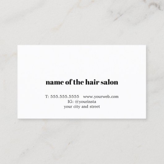 パステルエレガント幾何はっきりした美しいサロン 予約カード (裏面)