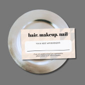 パステルエレガント幾何はっきりした美しいサロン 予約カード